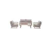 Ensemble de détente de jardin Structure en aluminium Tissu Proloisirs 4 p. PERTH set
