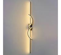 Ensemble de Deux Appliques murales Modernes à LED Noires, Style linéaire allongé, pour Salon, Couloir, Chambre ou Cuisine (Longueur : 100 cm) / lumièr