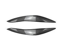 Ensemble de Deux paupières de phares pour BMW Série 5 F10 F11 modèles 2011-2014 : Garniture de paupière de Phare Cache de Phare (extérieur en Fibre de Carbone)