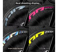 Ensemble de deux roues Applicable2021 ZIPP 404 pour vélo de route, autocollants décoratifs pour moyeu de roue, film imperméable pour changement de couleur Silver electroplated