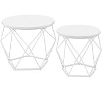 Ensemble de deux tables basses blanches