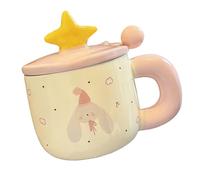 Ensemble de Deux Tasses en Céramique 3D Mignonnes pour Café, Thé ou Lait, Cadeau D'anniversaire, Tasse à Café, pour Femmes, Amies et Amoureuses (1 Pièce)(Pink)