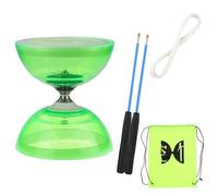 Ensemble de diabolo à triple roulement avec bâtons professionnels, corde de rechange de 10 m et sac de transport en maille, ensemble de jonglage à roulements à billes pour enfants, vert