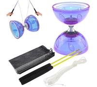 Ensemble de Diabolo de Jonglerie pour Enfant Débutant Ensemble de Diabolo 4 Pièces/Ensemble Roulements Mobiles en Plastique Souple