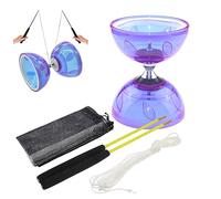 Ensemble de diabolo pour enfants, jouets de cirque, ensemble de jonglage pour enfants débutants, ensemble de diabolo 4 pièces/ensemble, roulements mobiles en plastique souple, jouet diabolo avec bâton
