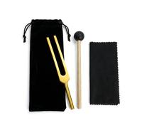 Ensemble de diapason doré 432 Hz - Kit de thérapie sonore de guérison de qualité supérieure pour la méditation, la réparation de l'ADN et le yoga, outil de résonance dorée de qualité professionnelle
