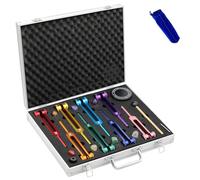 Ensemble de diapasons chakra - Kit d'instruments de guérison sonore lestés améliorés avec activateur pour la guérison des chakras, la thérapie, le yoga, la méditation et le travail énergétique