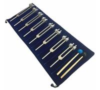 Ensemble de diapasons professionnels pour les chakras, instrument de percussion pour la guérison sonore avec sac en velours et maillet en caoutchouc, idéal pour le yoga, la méditation et l'harmonisat
