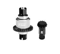 Ensemble de différentiel arrière en acier carbone + alliage 12T/30T/0.8Mod pour Arrma 1:18 Granite GROM / 1:16 Mojave GROM / 1:14 Typhon GROM - Argent