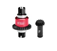 Ensemble de différentiel avant en acier carbone + alliage d'aluminium 12T/30T/0.8Mod pour Arrma Granite GROM 1:18/1:16 Mojave GROM/1:14 Typhon GROM - Rouge