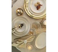 Ensemble de dîner élégant de 27 pièces, 100% porcelaine, avec assiettes creuses, bols et assiettes, parfait pour les dîners et les divertissements élégants