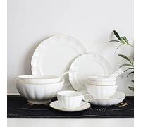 Ensemble de dîner en porcelaine Collection d'ensemble de vaisselle en céramique - Phnom Penh Ceramics Bowls and Plated sets, ensemble de plats de 16 pièces comprend une assiette, une assiette à
