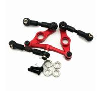 Ensemble de direction en aluminium avec roulements et maillons de direction rouge pour Tamiya TT01