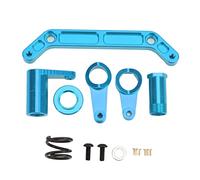 Ensemble de direction RC en alliage d'aluminium, pièces de réparation de mise à niveau pour camions JLB 1/10 (Bleue)
