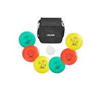 VEVOR Ensemble de Disc Golf pour Débutants, Jeu de Disques Volants avec Putter, Milieu de Gamme, Driver 6PCs, avec Mini Marqueur et Sac à Dos Portable, pour Jardin, Pelouse, Plage et Parc, Extérieur