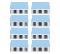 Ensemble de dissipateurs de chaleur en alliage d'aluminium, finition oxydée blanche, radiateur de refroidissement 50 x 50 x 15 mm avec adhésif arrière pour cartes d'amplificateur (Avec support