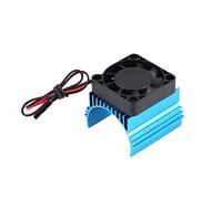 Ensemble de dissipateurs thermiques à ailettes de refroidissement universels avec ventilateur pour moteur 1/10 RC 4074/4274/1515, dissipateur thermique en métal et ABS pour moteur