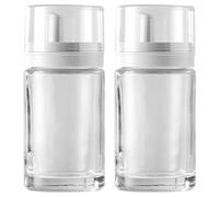 Ensemble de distributeur d'huile et de vinaigre, 2pcs en verre mini-bouteilles d'huile 'olive avec prise contrôle, accessoires cuisine clairs à l'épreuve des fuites pour la maison, salle à man