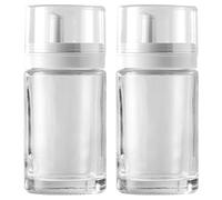 Ensemble de distributeur d'huile et de vinaigre, 2pcs en verre mini-bouteilles d'huile 'olive avec prise contrôle, accessoires cuisine clairs à l'épreuve des fuites pour la maison, salle à man