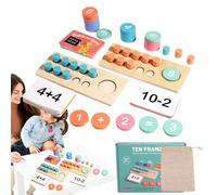 Ensemble de dix cadres en bois - jeux de mathématiques, matériel éducatif pour les enfants de 3 à 5 ans |