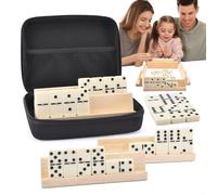 Ensemble de dominos pour adultes, dans une valise, pour adultes et enfants qui complètent le jeu de dominos, soirée de jeu en famille au design traditionnel, un must have pour le camping et les courts
