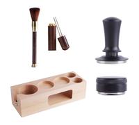 Ensemble De Doseur À -Station De Bourrage D'espresso À Café En Bois, Ensemble De Doseur À Café, 5 Pièces Ergonomiques Professionnelles Antidérapantes | Pour La Maison, La Cuisine, Le