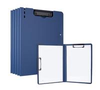 Ensemble de dossiers A4 - Bloc d'écriture pliable avec double clips pour le stockage de données et l'organisation du bureau