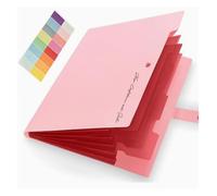 Ensemble de dossiers organisateur de fichiers accordéon multicouche | Porte-documents extensible avec 5 compartiments, portefeuille de reçus en plastique pochette