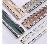 Ensemble de double tringle à rideaux en aluminium robuste - Fixation au plafond 1,8 m, tringles à rideaux de 4 m pour salon et chambre, séparateurs de pièce idéaux (Champagne 320 cm/10,5 pi)