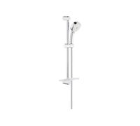 Ensemble de douche 3 jets Tempesta Cosmopolitan 27576002 - Barre de douche 60 cm - Limiteur de débit - Anti-calcaire - Chrome