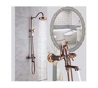 Ensemble de douche 8 pouces Système de douche en or rose avec une douche à eau froide et chaude ensemble de douche multifonction avec une seule poignée de douche
