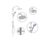 vidaXL Ensemble de douche à deux têtes avec douchette en acier inoxydable Gris G
