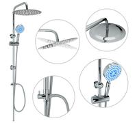 Ensemble de douche à deux têtes avec douchette Acier inoxydable