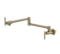 Ensemble de douche à eau brossé Gold Pot Faucet Pliant en laiton Single Cold Colure Fauce de cuisine Mur Mur LWX