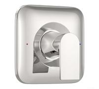 Ensemble de douche à effet pluie moderne en acier inoxydable avec valve d'équilibrage de pression POSI-TEMP, finition nickel brossé pour salle de bain contemporaine (B)
