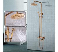 Ensemble de douche antique, ensemble de robinets avec pommeau de pluie, laiton rétro, système nostalgique