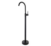Ensemble de douche au sol, robinet de remplissage de baignoire autoportant, robinet de remplissage de baignoire à poignée unique, mitigeur de bain-douche en laiton à levier unique, facile à installer,
