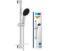 Ensemble de douche avec pommeau 2 jets, barre 60cm, flexible et tablette- GROHE Vitalio Start 110 26952001 - Economie d'eau - Chromé