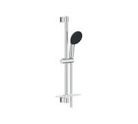 Ensemble De Douche Avec Pommeau 2 Jets, Barre 60Cm, Flexible Et Tablette- Vitalio Start 110 26952001 - Economie D'Eau - Chromé