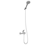 Ensemble de douche chromé - vidaXL - Design moderne - Laiton résistant à la chaleur - 19x17,5x14,5 cm