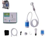 Ensemble de douche de camping portable avec pompe de douche, étanche IPX7 avec affichage numérique, pompe de douche extérieure rechargeable pour camping, camping-car, voyage
