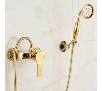 Ensemble de douche doré - Robinet simple chaud et froid, aérographe de douche simple spécial hôtel, système de douche durable pour salle de bain