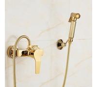 Ensemble de douche doré - Robinet simple chaud et froid, aérographe de douche simple spécial hôtel, système de douche durable pour salle de bain