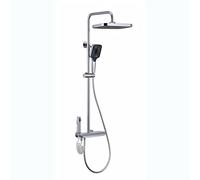 Ensemble de Douche Ensemble de Robinet de Douche thermostatique, système de Douche Mural, Ensemble combiné de Douche à Effet de Pluie, Pomme de Douche à Effet de Pluie de 10 Pouces, kit de Garniture