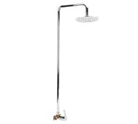 Ensemble de Douche Extérieure, Pommeau de Douche Effet Pluie en Acier Inoxydable 304 avec Poignée Unique pour Jardin, Terrasse, Piscine, Plage, Revêtement électrolytique R