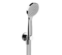 Ensemble de douche Gessi Emporio Via Manzoni, avec raccord mural coudé 1/2 et support, flexible 1,50 m et douchette à la chaux antique, 38723149, Couleur: Optique Finox