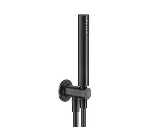 Ensemble de douche Gessi Inciso, avec raccord mural coudé 1/2 et support, flexible 1,50 m et pomme de douche anticalcaire, 58123713, Couleur: Laiton antique