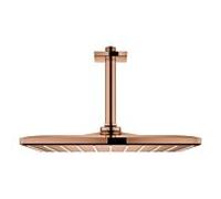 Ensemble de douche Grohe Rainshower Mono 310 Cube 26566DA0, sortie de plafond 14,2 cm, 1 jet, avec régulateur de débit, effet coucher de soleil chaud