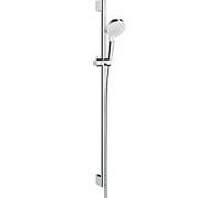 Ensemble de douche Hansgrohe 26536400, barre de douche 959 mm, blanc / chromé