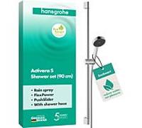 Ensemble de douche hansgrohe Activera S 95 28042000 2000 type de jet, économie d'eau avec barre de douche 90 cm, chromé